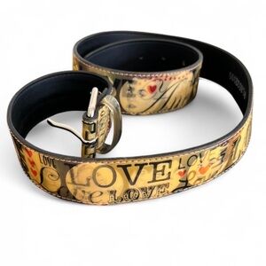 Y2K Relic Hologram LOVE AMORE  Multicolored Belt RL8532005